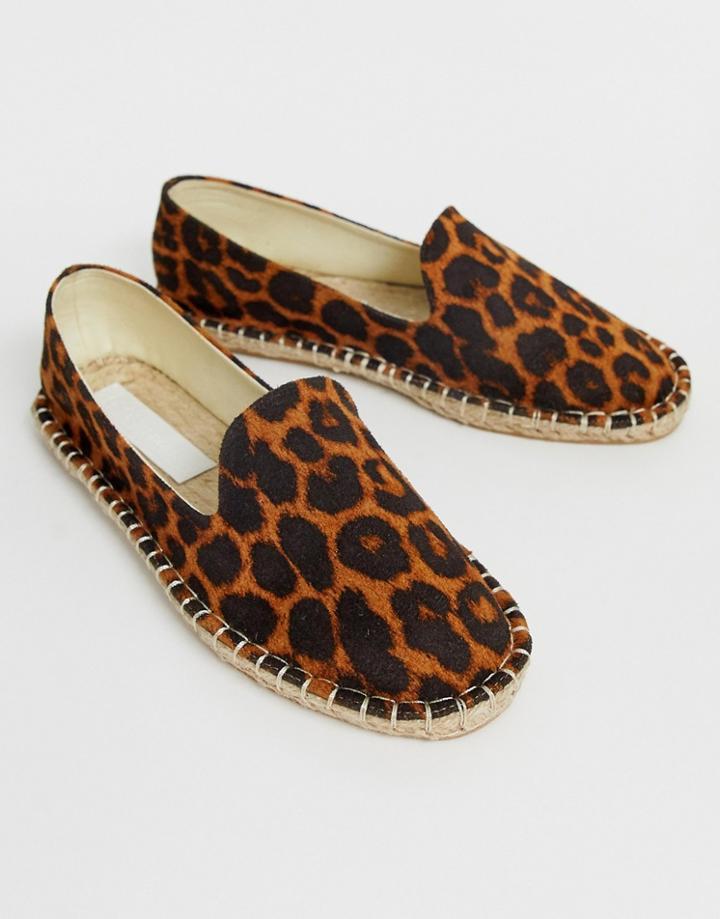 Asos Design Jual Espadrilles In Leopard-multi