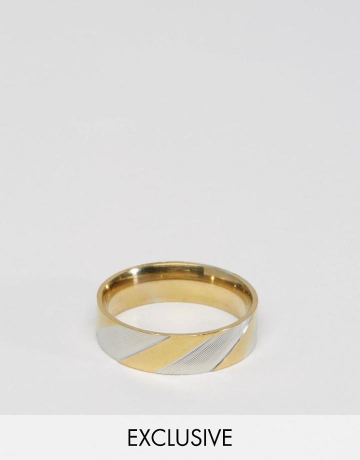 Reclaimed Vintage Mixed Metal Band Ring