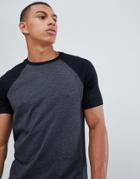 Asos Design T-shirt With Contrast Raglan - Multi