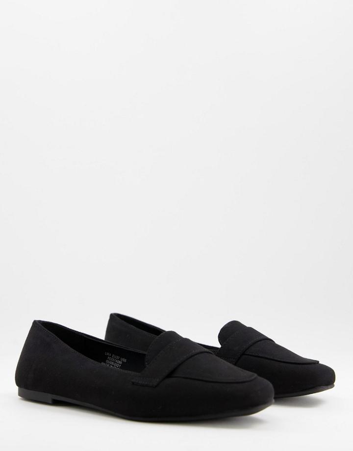 Asos Design Lilie Loafer Ballet Flats In Black