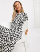 Fabienne Chapot Sunny Leopard Print Mini Dress With Tie Back-brown