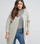 Koko Plus Longline Cardigan - Beige