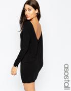 Asos Tall Mini Dress With Cowl Back - Black