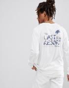 Volcom Long Sleeve T-shirt With Resort Back Print - White
