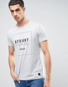Solid Longline T-shirt With Logo - Gray
