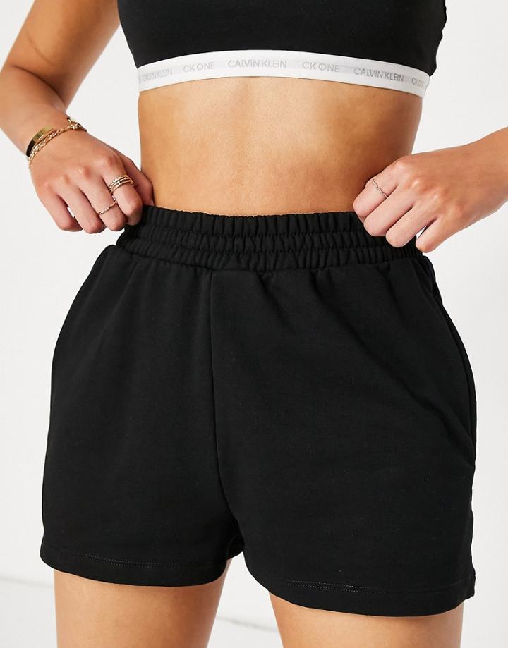 Asos Design Lounge Brushed Sweatpants Short In Black