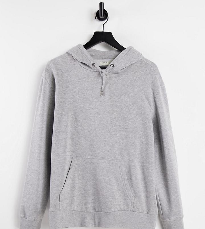 Brave Soul Plus Relaxed Fit Clara Hoodie In Gray