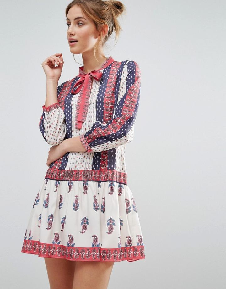 The English Factory Paisley Scarf Print Dress - Multi