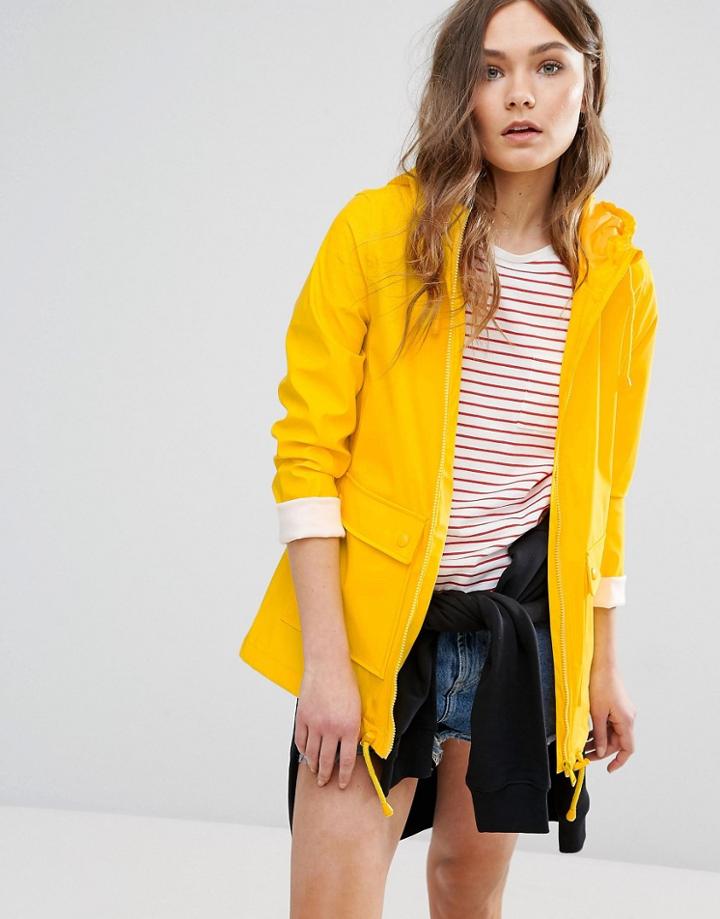 New Look Matte Anorak Jacket - Yellow