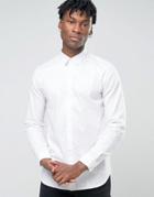 Jack & Jones Premium Slim Shirt With Nep - White