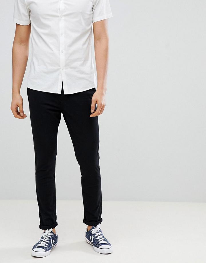 New Look Skinny Chino In Black - Black