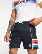Sergio Tacchini Multi Striped Shorts In Navy