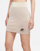 Nike Air Ribbed Skirt In Cream-white