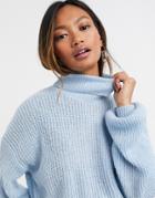 Vila Turtle Neck Sweater Blue-blues