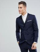 Selected Homme Slim Fit Tux Db Suit Jacket - Navy