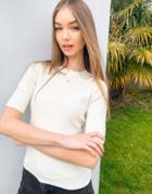 Pretty Lavish Abbey Knit Mini Dress In Cream-white