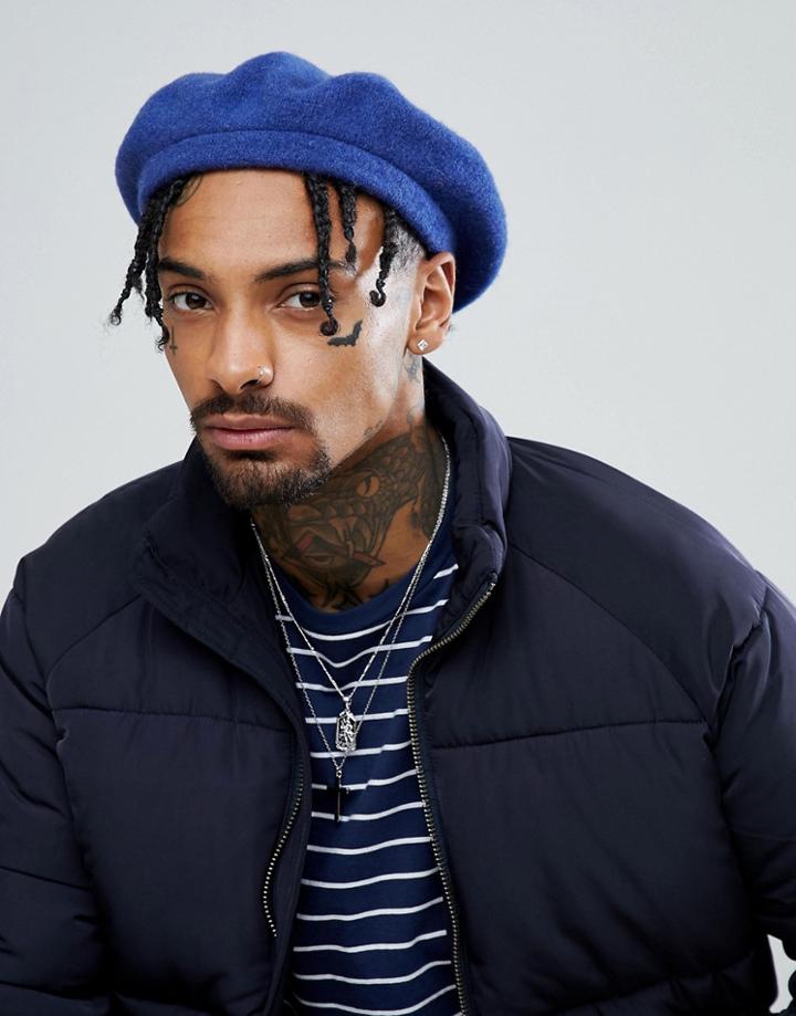 Asos Beret In Blue - Blue