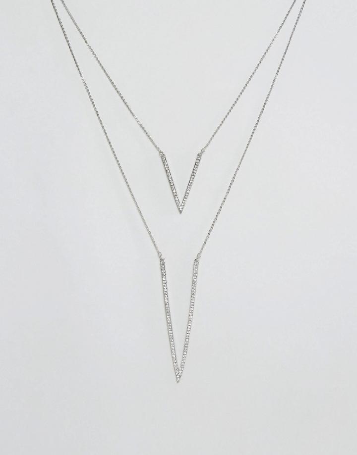 Aldo Double Layered Necklace - Silver