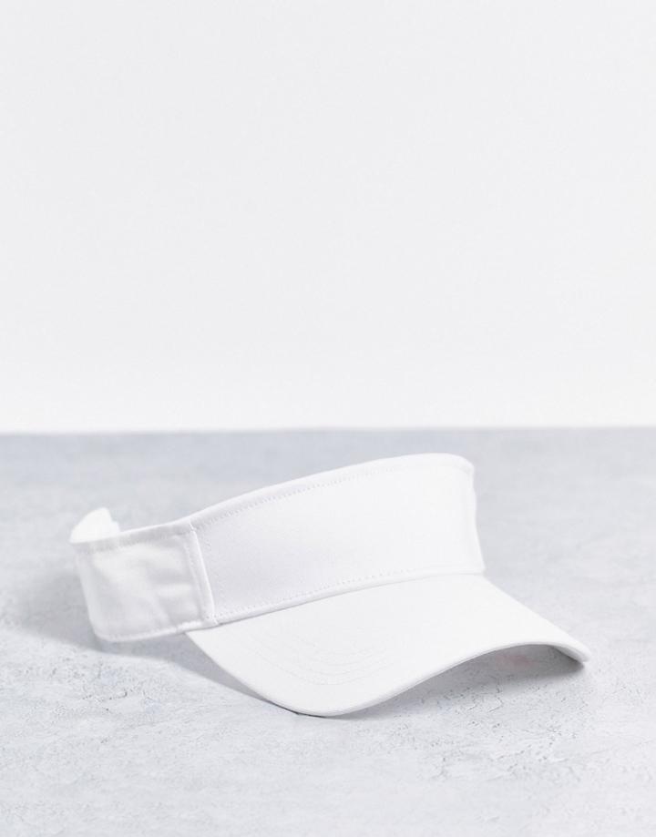 Asos Design Visor Cap In White