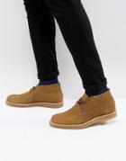 Boss Casual Cuba Suede Desert Boots In Tan - Tan
