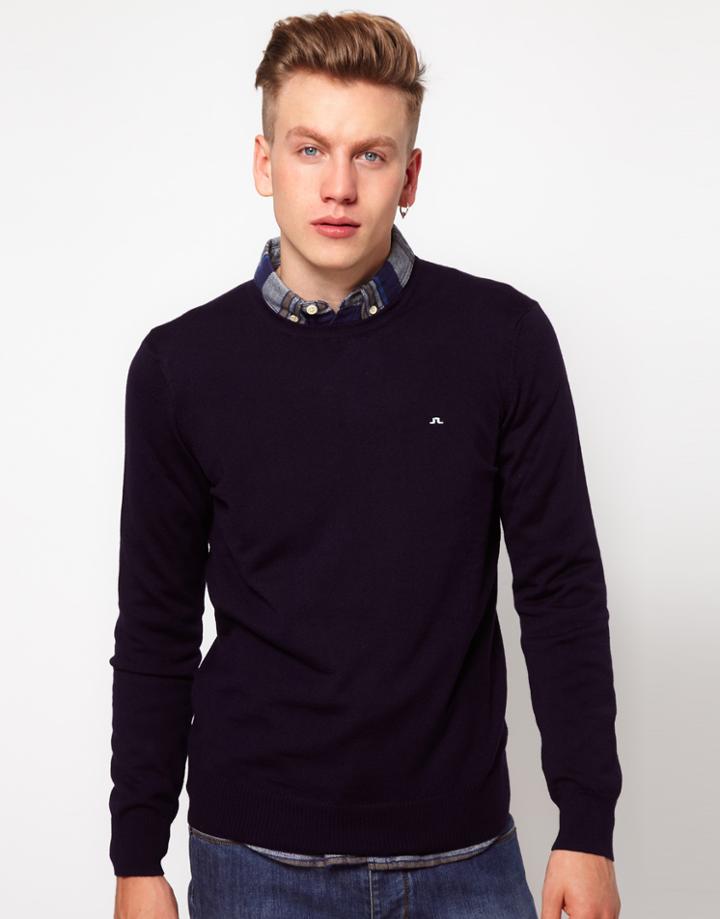 J Lindeberg Lyle Sweater Crew Neck Merino Wool