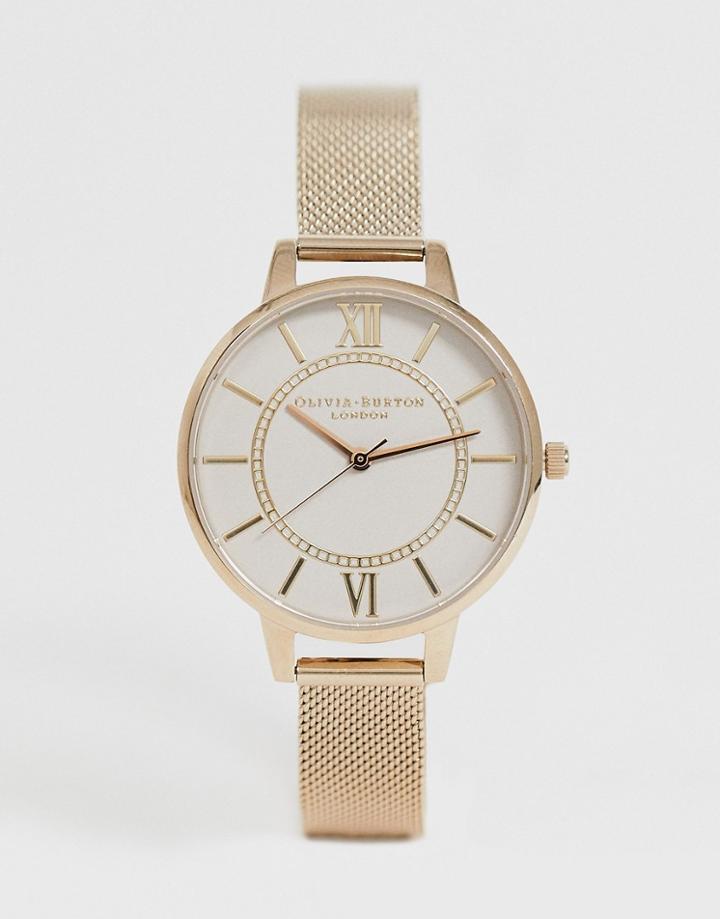 Olivia Burton Ob16wd85 Wonderland Mesh Watch - Gold