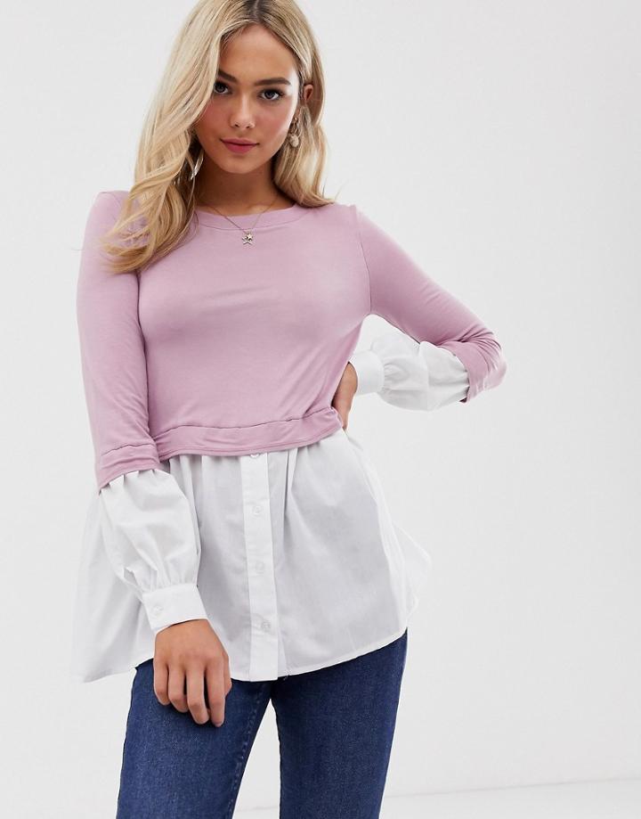 Love Layered Shirt Top - Purple