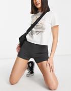 Brave Soul West Legging Shorts In Charcoal Gray