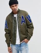 G-star Submarine Bomber Jacket Raw Applique - Dk Bronze Green