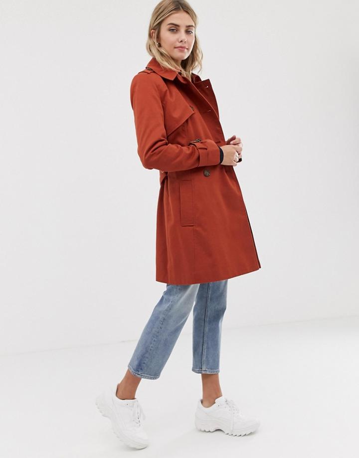 Asos Design Trench Coat-brown