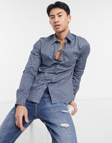 Paul Smith Tailored Long Sleeve Shirt-blues