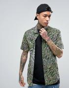 Volcom X Tetsunori Shirt With All Over Print - Green