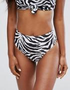 Motel Zebra Midi Bikini Bottom - Multi