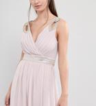 Tfnc Wedding Embellished Tonal Delicate Sash Belt - Brown