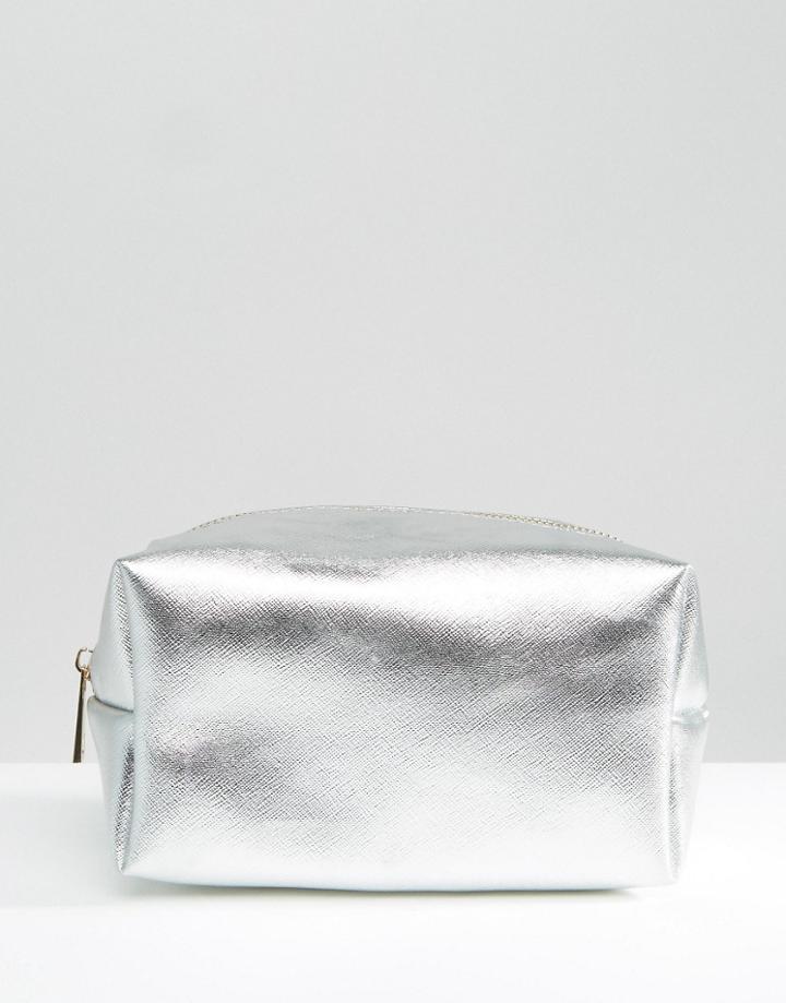 South Beach Silver Makeup Bag - Silver