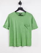 Whistles Linen Pocket T-shirt In Green