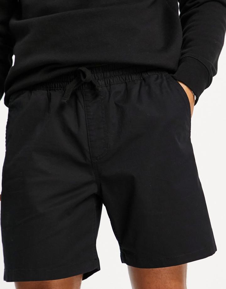 Vans Range Relaxed Drawstring Waist Shorts In Black