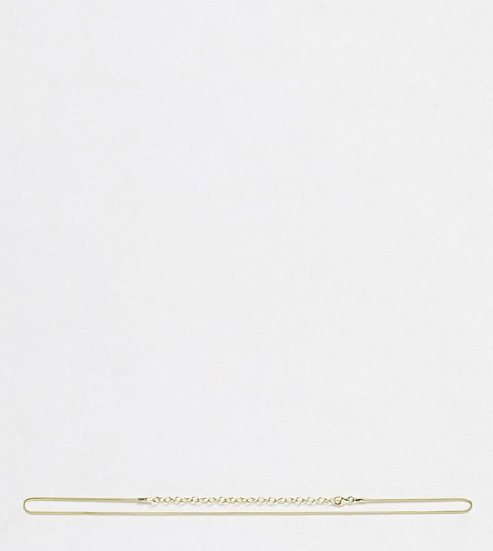 Kingsley Ryan Exclusive Sterling Silver Gold Plated Delicate Chain Choker Necklace