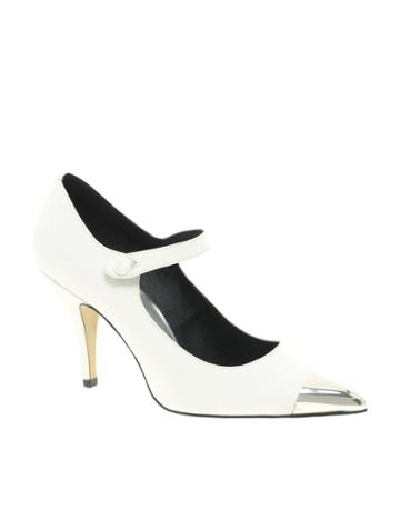 Asos Perry Pointed High Heels With Metal Toe Cap