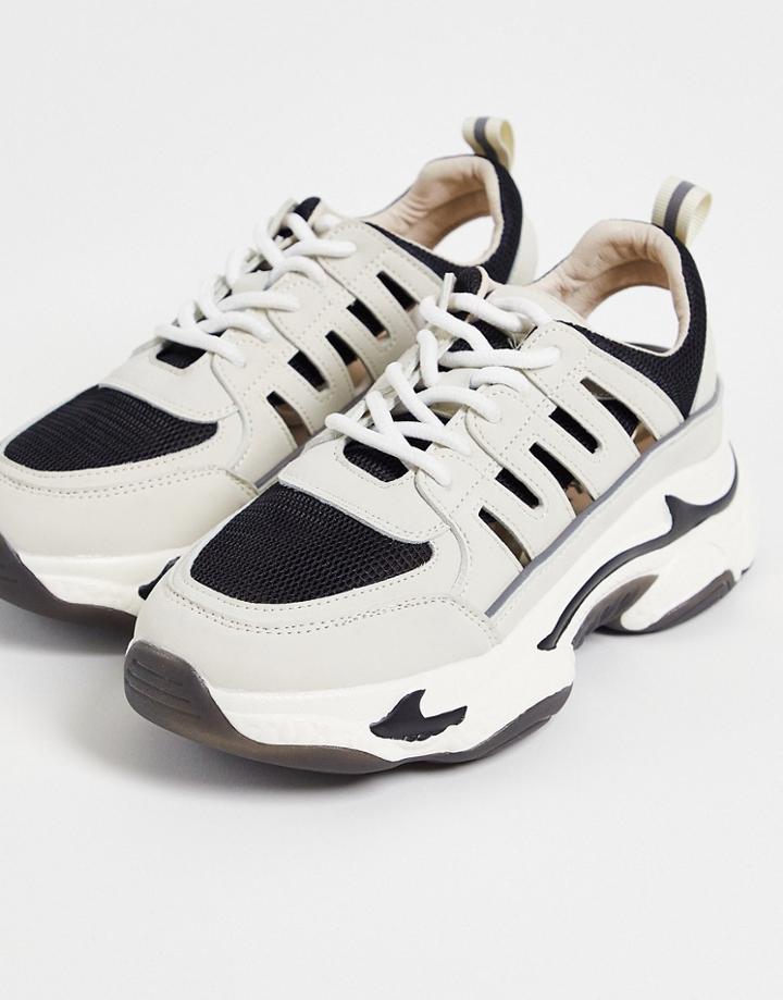 Na-kd Cut Out Chunky Sneakers In Light Taupe-neutral