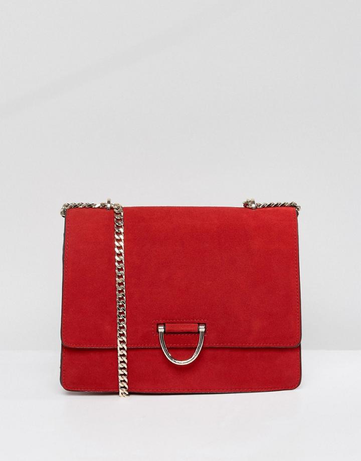 Mango Gold Clasp Shoulder Bag - Red