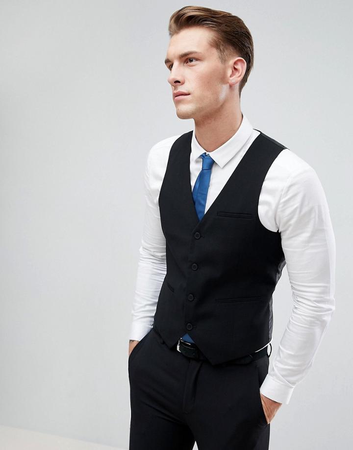 Only & Sons Skinny Vest - Black