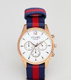 Reclaimed Vintage Inspired Chronograph Canvas Watch In Stripe Exclusive To Asos - Multi