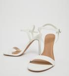 Asos Design Hands Down Barely There Heeled Sandals - White