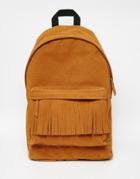 Asos Alpha Backpack In Tan With Fringing - Tan