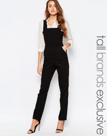 Alter Tall Pinafore Tailored Jumpsuit - Black