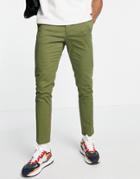 New Look Skinny Chino In Khaki-green