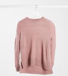 New Look Petite Crew Neck Sweater In Pink