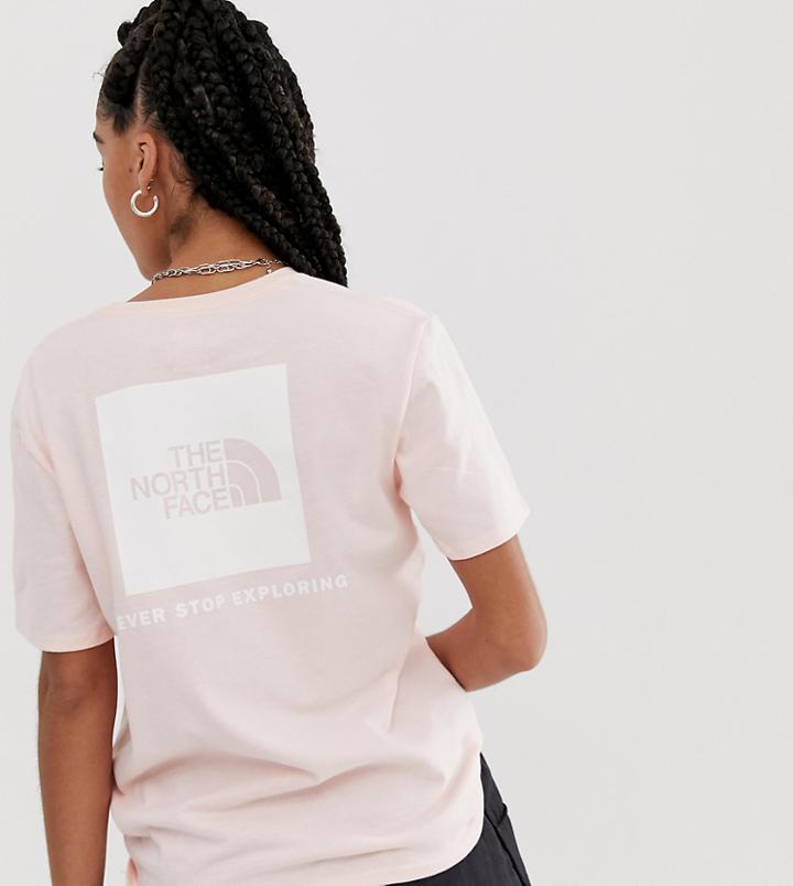The North Face Boxed Out T-shirt In Pink/white - Pink