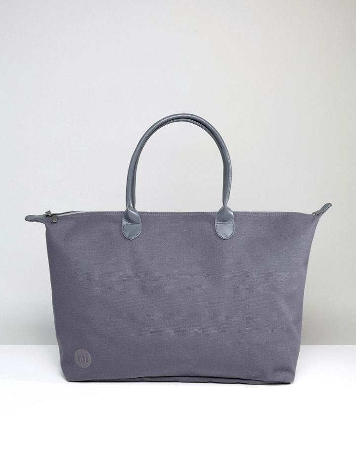 Mi-pac Canvas Weekender Bag In Charcoal Canvas - Gray